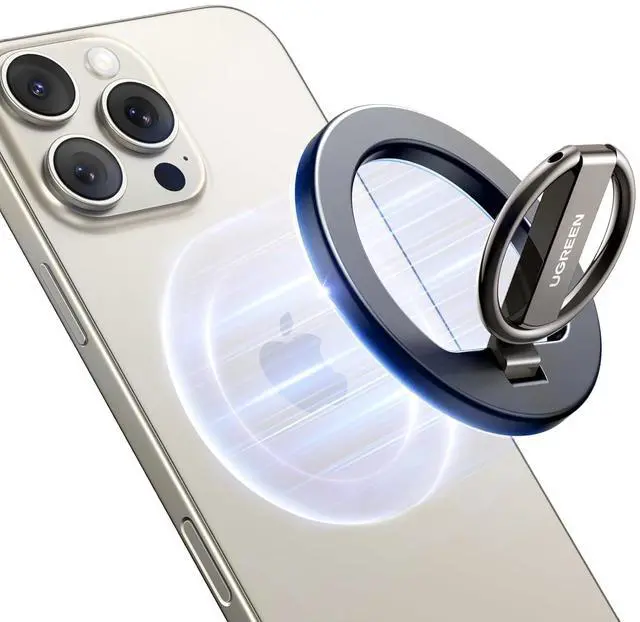 Main image of UGREEN Magnetic Phone Grip for MagSafe Phone Holder, Universal Strong Magnetic Ring Phone Stand Compatible with iPhone 17 Air 16 Pro 15 Pro Max 14 Plus 13 12, MagSafe Accessories