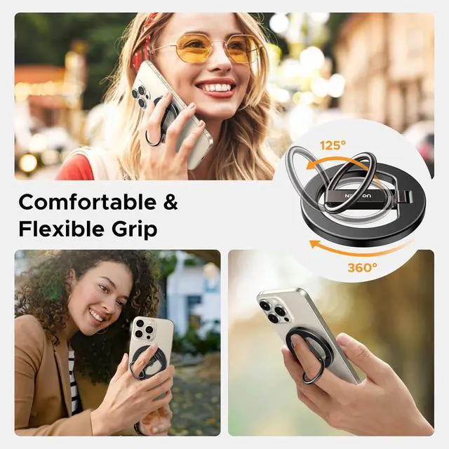Alt view image 2 of 7 - UGREEN Magnetic Phone Grip for MagSafe Phone Holder, Universal Strong Magnetic Ring Phone Stand Compatible with iPhone 17 Air 16 Pro 15 Pro Max 14 Plus 13 12, MagSafe Accessories