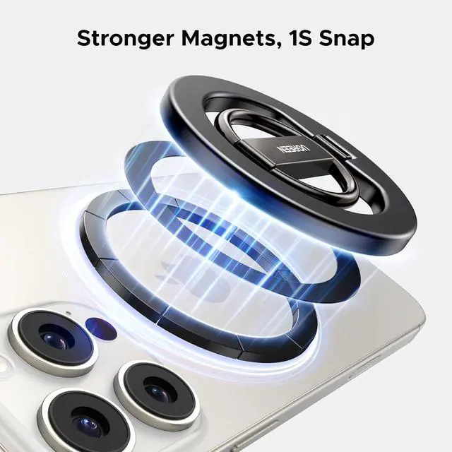 Alt view image 4 of 7 - UGREEN Magnetic Phone Grip for MagSafe Phone Holder, Universal Strong Magnetic Ring Phone Stand Compatible with iPhone 17 Air 16 Pro 15 Pro Max 14 Plus 13 12, MagSafe Accessories