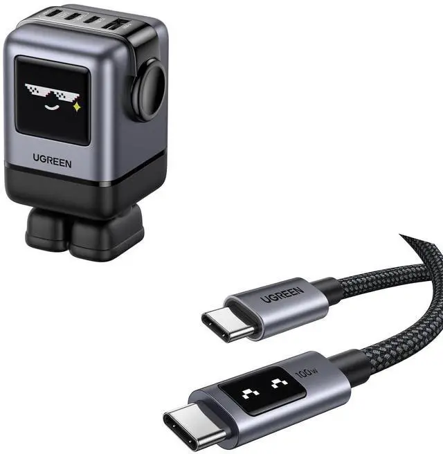 Main image of UGREEN Uno 100W Charger Bundle with Uno 3.3FT 100W USB C Cable for iPhone 16/16 Plus/16 Pro/16 Pro Max/15, MacBook Pro/Air, iPad Pro/Air, Galaxy S24 Ultra