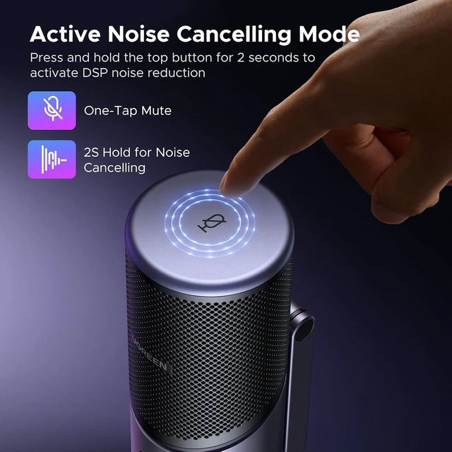 Alt view image 5 of 7 - UGREEN Microphone for PC, USB Gaming Mic with RGB Lights, 24bit/96kHz