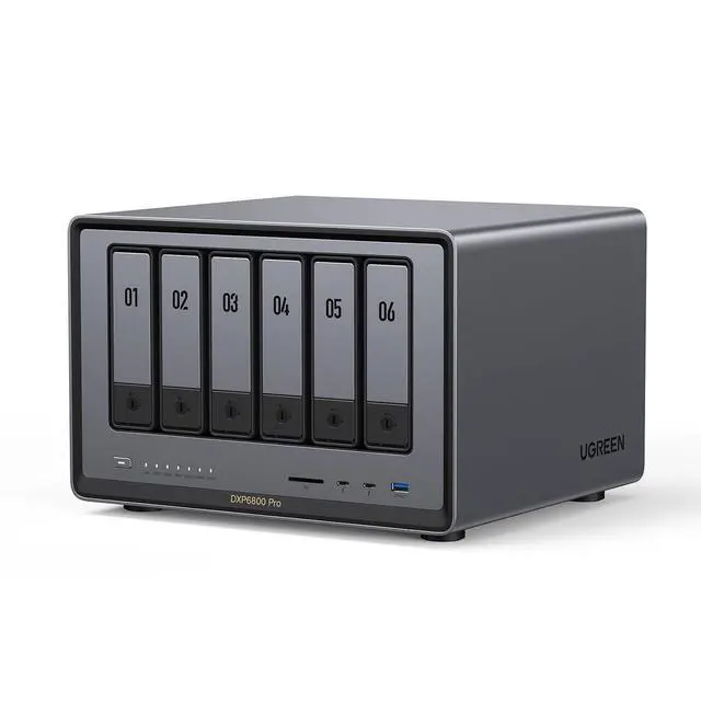 Alt view image 2 of 7 - UGREEN NASync DXP6800 Pro 6-Bay Desktop NAS Bundle with 6.6FT 8K HDMI Cable Certified