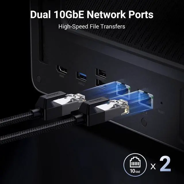 Alt view image 4 of 7 - UGREEN NASync DXP6800 Pro 6-Bay Desktop NAS Bundle with 6.6FT 8K HDMI Cable Certified