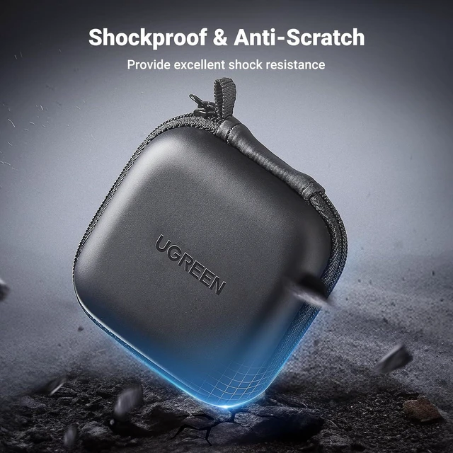 Alt view image 4 of 7 - UGREEN Square Earbud Case Black and Blue Bundle