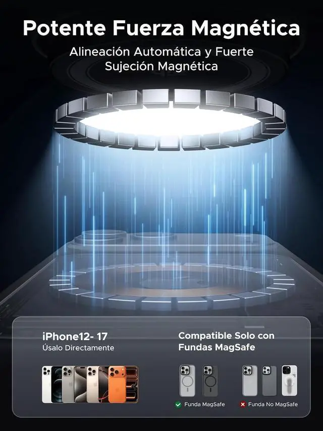 Alt view image 7 of 7 - UGREEN Magflow 25W Qi2.2-Certified 2-in-1 Wireless Charging Station