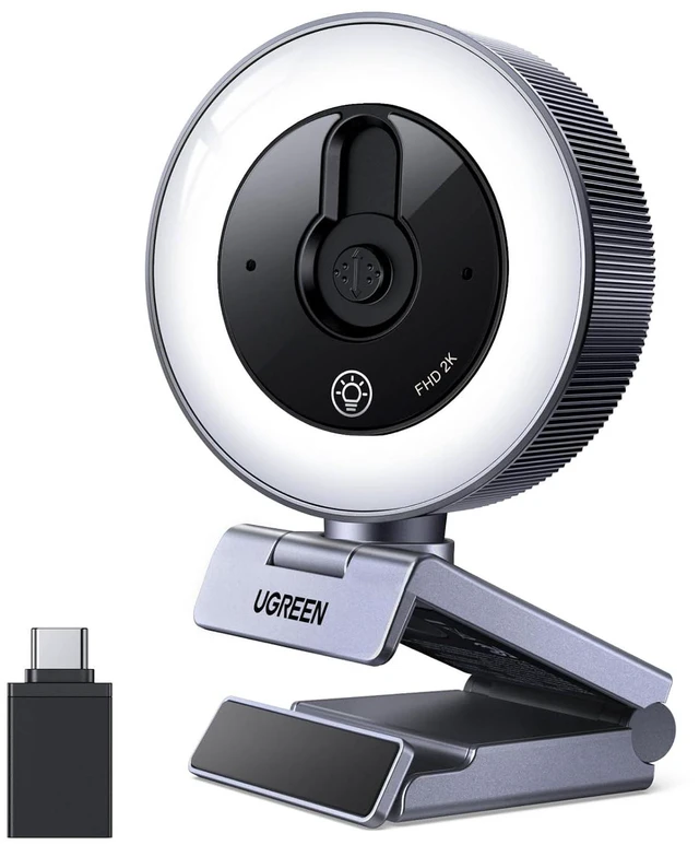 Main image of UGREEN 2K Webcam with 4-Level Ring Light