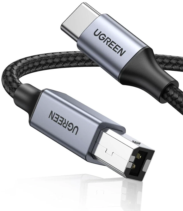 Main image of UGREEN USB Printer Cable 5 FT Bundle with USB B to USB C Printer Cable 3 FT