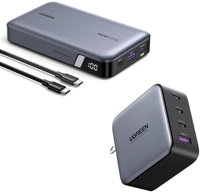 Main image of UGREEN 100W 20000mAh Power Bank Bundle with 100W USB C Charger