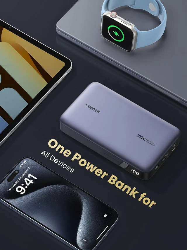 Alt view image 5 of 7 - UGREEN 100W 20000mAh Power Bank Bundle with 100W USB C Charger