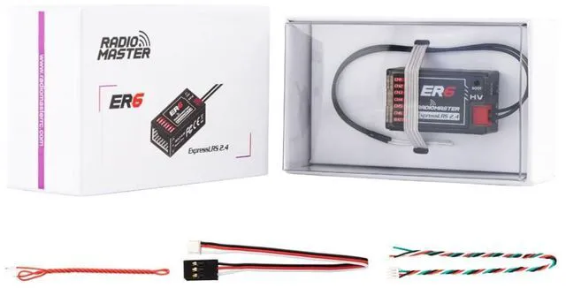 Alt view image 7 of 7 - HTLNUZD ER6 PWM 2.4G RC Receiver for Radiomaster 6CH 100mw CRSF Support Voltage Telemetry WiFi Update for Fixed Wing Aircraft