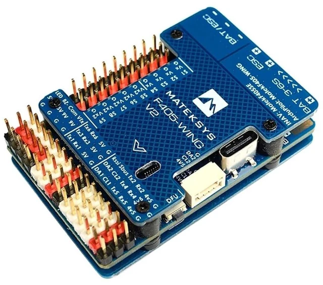 Alt view image 5 of 7 - HTLNUZD Mateksys F405 Wing V2 Flight Controller STM32F405RGT6 ICM42688P, OSD, SD Slot ArduPilot/INAV for RC Aircraft
