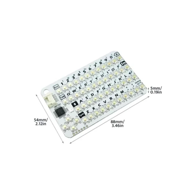 Alt view image 4 of 7 - HTLNUZD M 5Stack CardKB V1.1 Mini 50-Key QWERTY Keyboard w/RGB LED I2C
