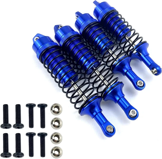 Main image of HTLNUZD Aluminum Front Rear Big Bore Shocks Absorber 4pcs Assembled Full Metal,for RC 1/10 Traxxas Slash 4x4 4WD Rustler Stampede Replacement of Parts 5862