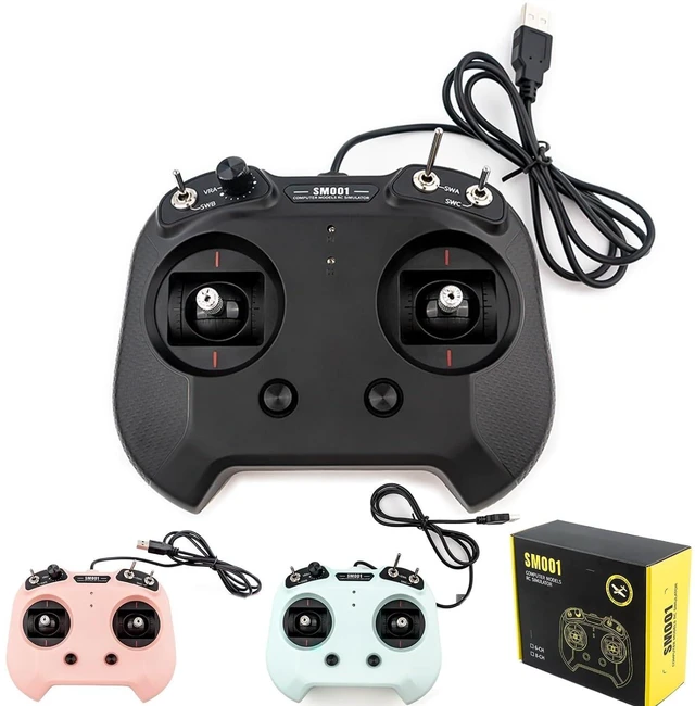 Main image of HTLNUZD Flysky FS SM001 Flight Simulator Controller 8 CH, Supports a Variety FMS G3/G3.5/G4/G5/G6/G7 5.0 XTR VRC of Flight Simulation Software for RC Helicopters, Fixed Wing Etc (FS SM001-pink)