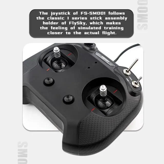Alt view image 4 of 7 - HTLNUZD Flysky FS SM001 Flight Simulator Controller 8 CH, Supports a Variety FMS G3/G3.5/G4/G5/G6/G7 5.0 XTR VRC of Flight Simulation Software for RC Helicopters, Fixed Wing Etc (FS SM001-pink)