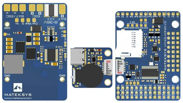 Alt view image 2 of 5 - HTLNUZD Mateksys Wing V3 Flight Controller STM32H743VIT6 Built-in OSD Support Dual Camera INAV for RC FPV Airplane Fixed Wing Drones