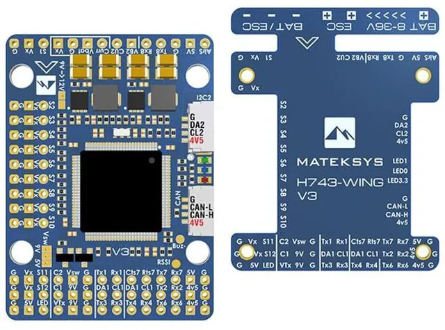 Alt view image 5 of 5 - HTLNUZD Mateksys Wing V3 Flight Controller STM32H743VIT6 Built-in OSD Support Dual Camera INAV for RC FPV Airplane Fixed Wing Drones