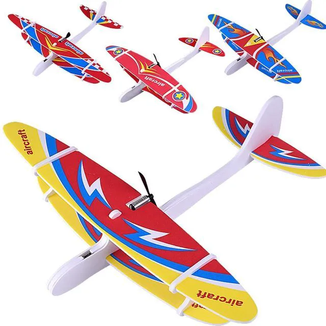 Main image of HTLNUZD Foam Plane Glider Hand Airplanes Capacitor Electric Plane Light Inertial EVA Outdoor Aircraft Model1pc