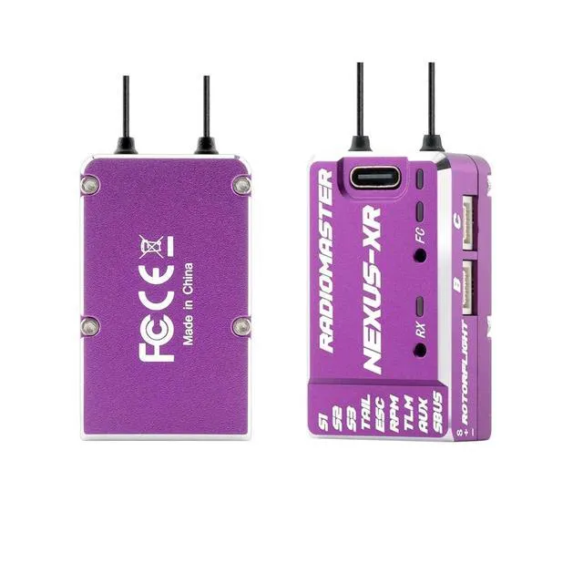 Alt view image 5 of 7 - HTLNUZD Radiomaster Nexus-XR Helicopter for Flight Controller with Integrated 2.4G ELRS Receiver (Purple)