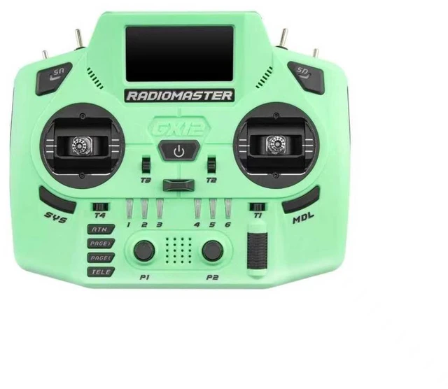 Alt view image 3 of 6 - HTLNUZD Radiomaster GX12 Crush ELRS Radio Transmitter - 2.4G Dual 1W, Gemini Xrossband Mode2 (Green+1850)