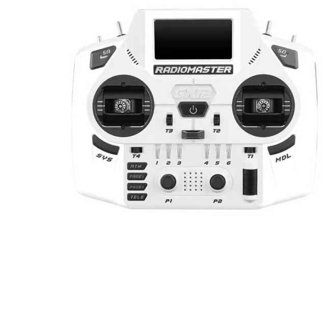 Alt view image 3 of 7 - HTLNUZD Radiomaster GX12 Crush ELRS Radio Transmitter - 2.4G Dual 1W, Gemini Xrossband Mode2 (White+5000mah)