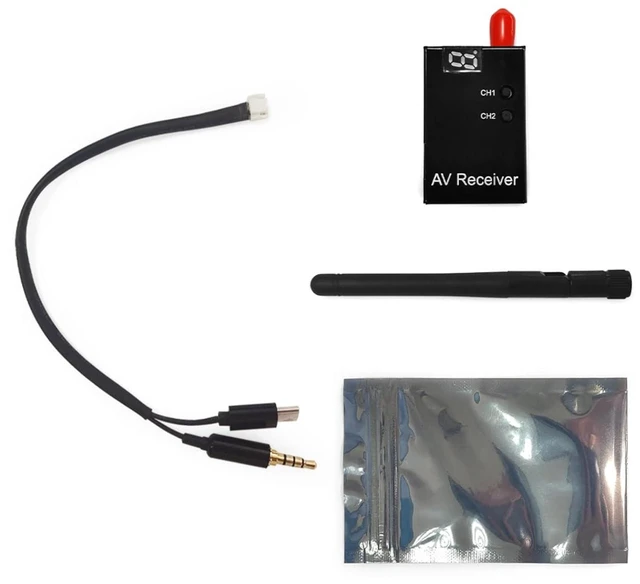 Main image of HTLNUZD Radiolink RC8X 8 Channels 2.4GHz RC Transmitter, R8FG and R4FGM Gyro Receivers with EWRF 708R 5.8G 48CH Wireless Audio/Video FPV Receiver, for RC Crawler, Boats Etc. (Radiolink EWRF 708R)