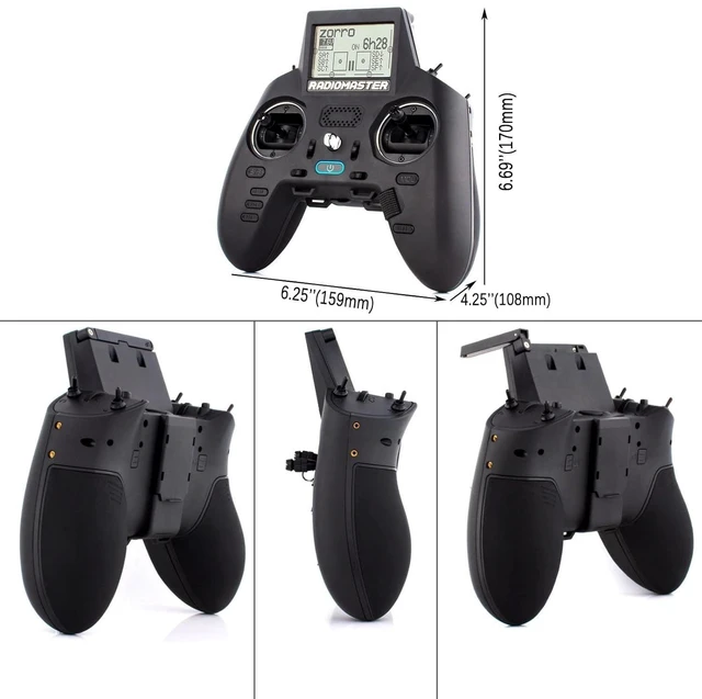 Alt view image 5 of 7 - HTLNUZD CC2500 Hall Handle Remote Control 2.4GHz 16CH JP4in1/ ELRS TX High Frequency Configurations Transmitter Mode2 for FPV Drones