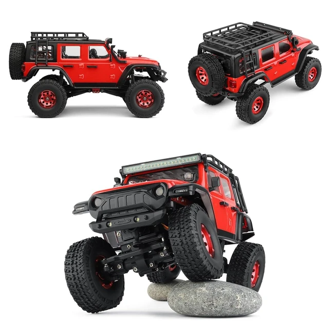 Alt view image 7 of 7 - HTLNUZD 1/24 RC Truck 2428 4WD Electric RC Rock Crawler with LED Light 130 Carbon Brush Motor 3KM/H All Terrain Off Road Racing Car for Christmas,Festival Gift
