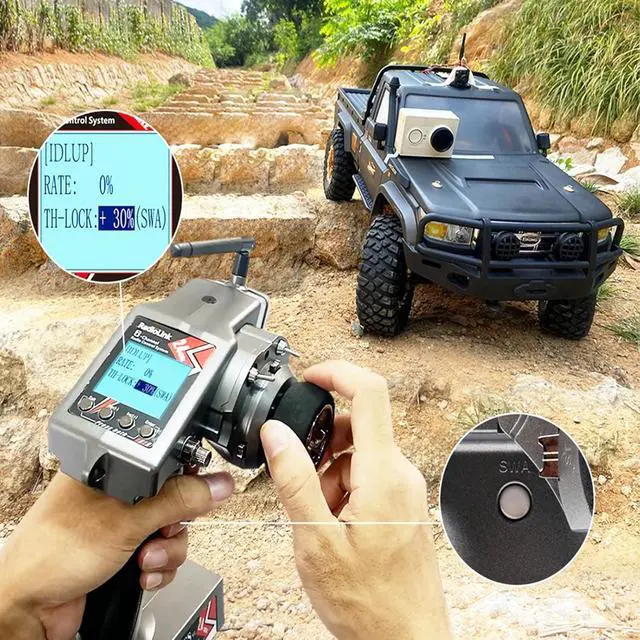 Alt view image 4 of 7 - HTLNUZD Radiolink RC6GS V3 7 Channels 2.4GHz RC Transmitter, with R7FG Gyro RX Volt Telemetry Integrated Receiver Dual Mix Programmable Controller for Crawler, Tanks, Buggy, Boats