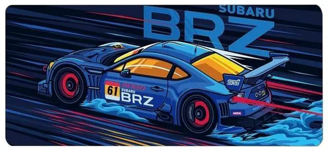 Main image of HTLNUZD Mouse Pad Rally Racing Car Natural Rubber Gaming Mousepad Durable Stitched Edges, Non Slip Rubber Base, for Waterproof Desk Writing Home Office Gaming Work (B R Z, 11.8''X9.8''X0.11'')