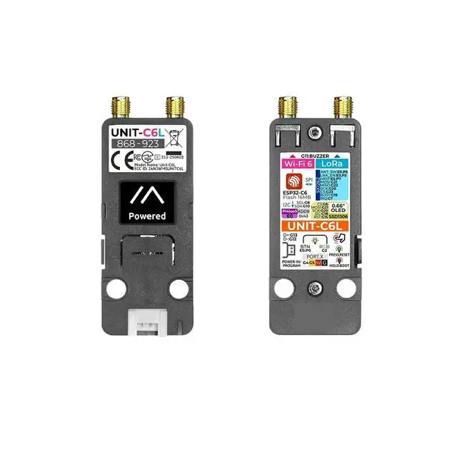Alt view image 3 of 6 - HTLNUZD M 5Stack C6L LoRa Unit ESP32-C6 SX1262 Wi-Fi 6 Meshtastic OLED