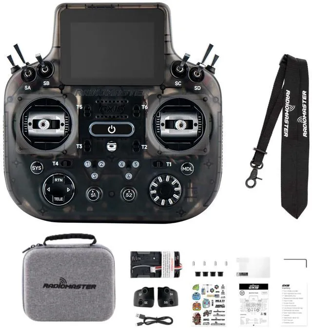 Main image of RadioMaster GX15 MAX Gemini ELRS AG02 Hall Gimbal Touchscreen FPV Radio