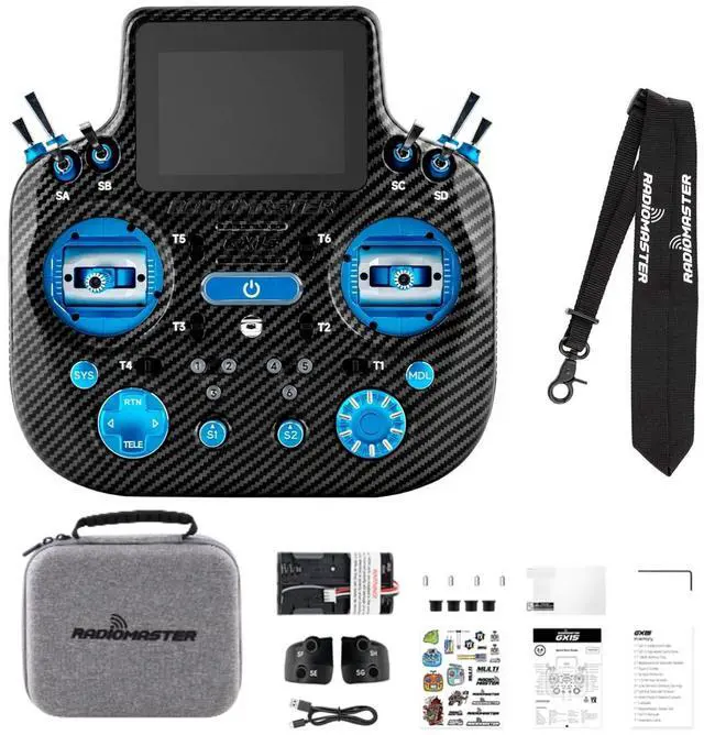 Main image of RadioMaster GX15 MAX Gemini ELRS AG02 Hall Gimbal Touchscreen FPV Radio