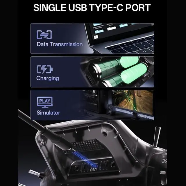Alt view image 7 of 7 - RadioMaster GX15 MAX Gemini ELRS AG02 Hall Gimbal Touchscreen FPV Radio