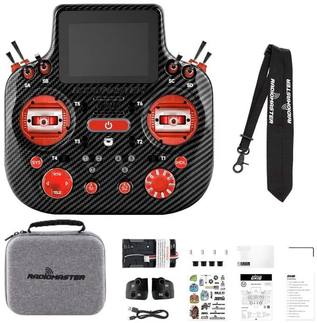 Main image of RadioMaster GX15 MAX Gemini ELRS AG02 Hall Gimbal Touchscreen FPV Radio