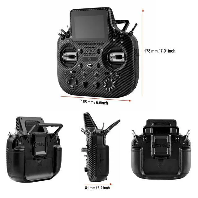 Alt view image 3 of 7 - RadioMaster GX15 MAX Gemini ELRS AG02 Hall Gimbal Touchscreen FPV Radio