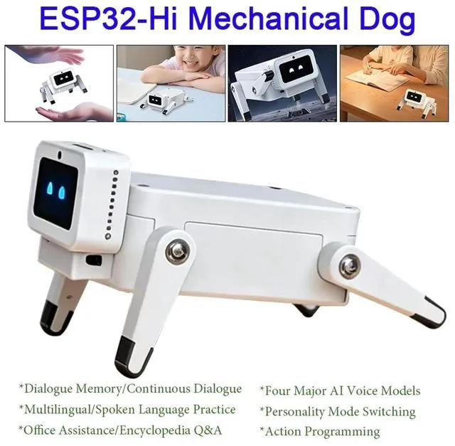 Alt view image 3 of 7 - HTLNUZD Robot Mechanical Dog ESP32-Hi AI 0.96" Screen DIY Pet