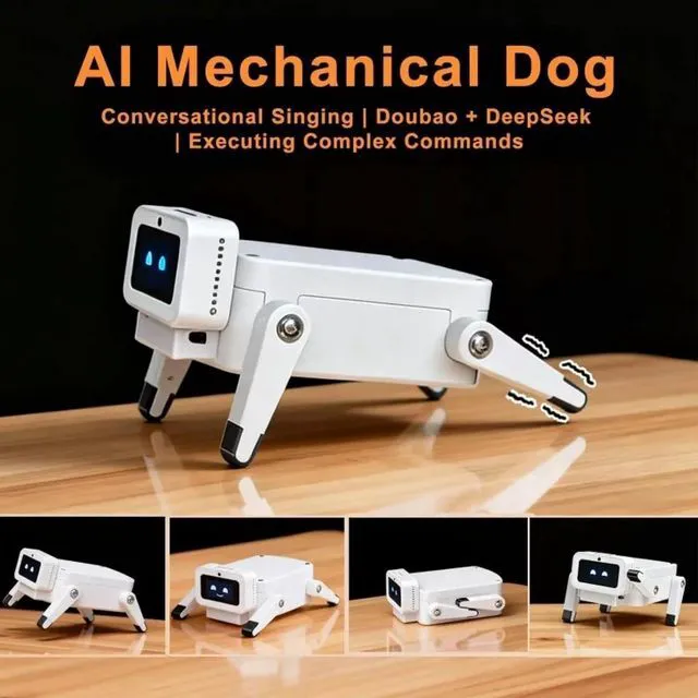 Alt view image 7 of 7 - HTLNUZD Robot Mechanical Dog ESP32-Hi AI 0.96" Screen DIY Pet