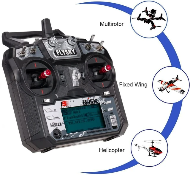 Alt view image 4 of 7 - HTLNUZD Flysky FS-i6X 10CH RC Transmitter Controller 2.4GHz AFHDS 2A with iA10B Receiver, for Quadcopter Boat Racing Airplane (FS-i6x)