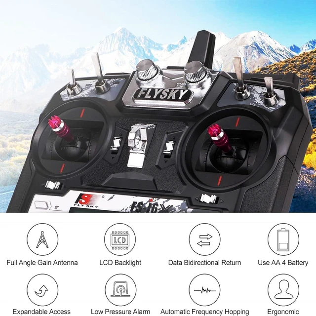 Alt view image 2 of 7 - HTLNUZD Flysky FS-i6X 10CH RC Transmitter Controller 2.4GHz AFHDS 2A with iA10B Receiver, for Quadcopter Boat Racing Airplane (FS-i6x)