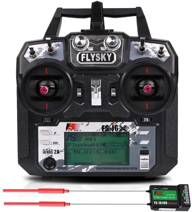 Main image of HTLNUZD Flysky FS-i6X 10CH RC Transmitter Controller 2.4GHz AFHDS 2A with iA10B Receiver, for Quadcopter Boat Racing Airplane (FS-i6x)