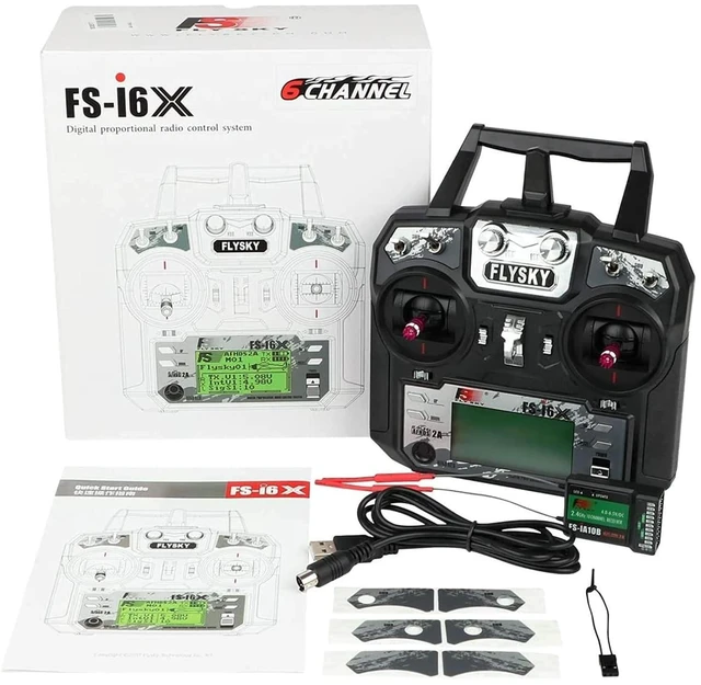 Alt view image 7 of 7 - HTLNUZD Flysky FS-i6X 10CH RC Transmitter Controller 2.4GHz AFHDS 2A with iA10B Receiver, for Quadcopter Boat Racing Airplane (FS-i6x)