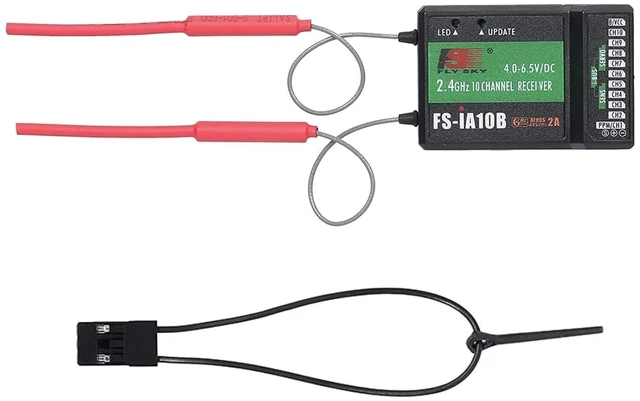 Main image of HTLNUZD Flysky FS-i6X 10CH RC Transmitter Controller 2.4GHz AFHDS 2A with iA10B Receiver, for Quadcopter Boat Racing Airplane (FS-iA10B Receiver)