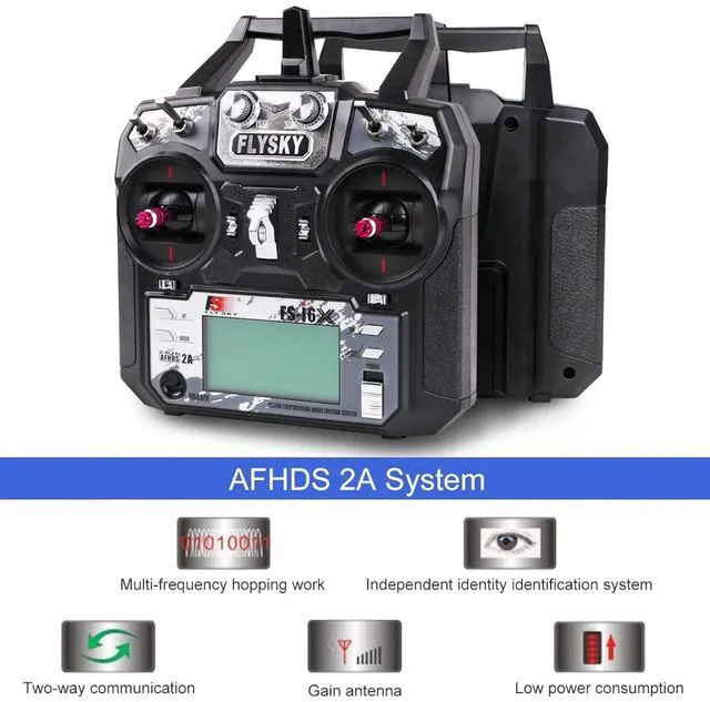 Alt view image 6 of 7 - HTLNUZD Flysky FS-i6X 10CH RC Transmitter Controller 2.4GHz AFHDS 2A with iA10B Receiver, for Quadcopter Boat Racing Airplane (FS-i6x)