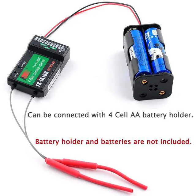 Alt view image 5 of 7 - HTLNUZD Flysky FS-i6X 10CH RC Transmitter Controller 2.4GHz AFHDS 2A with iA10B Receiver, for Quadcopter Boat Racing Airplane (FS-iA10B Receiver)