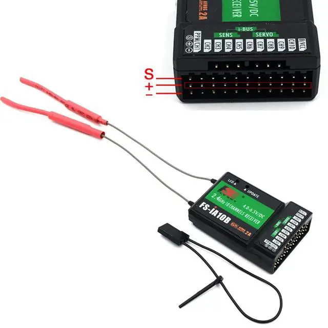 Alt view image 7 of 7 - HTLNUZD Flysky FS-i6X 10CH RC Transmitter Controller 2.4GHz AFHDS 2A with iA10B Receiver, for Quadcopter Boat Racing Airplane (FS-iA10B Receiver)