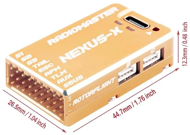 Alt view image 5 of 7 - HTLNUZD Radiomaster Nexus-X Helicopter Flight Controller High-Precision, Reliable Performance for Smooth Flights (Golden -X)