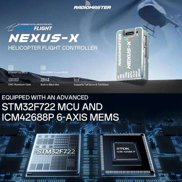 Alt view image 3 of 7 - HTLNUZD Radiomaster Nexus-X Helicopter Flight Controller High-Precision, Reliable Performance for Smooth Flights (Purple -X)