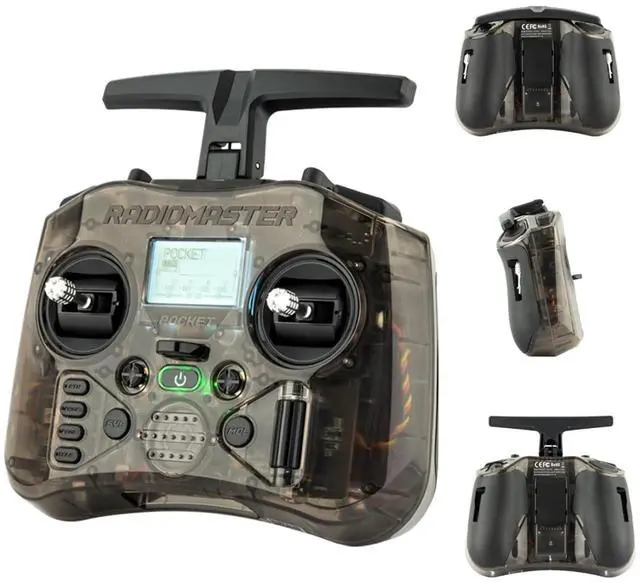 Main image of HTLNUZD Radiomaster Pocket Hall Gimbal Transmitter Remote Control Lightweight, Portable, Foldable Antenna, ELRS Mode 2 for RC Drones & Models