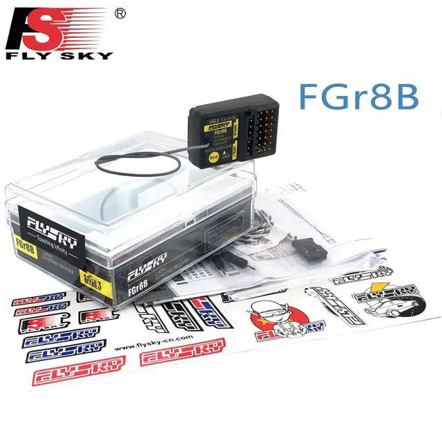 Alt view image 7 of 7 - HTLNUZD Flysky FGR8B 2.4GHz 8CH Remote Control Receiver, Output AFHDS 3 PWM/PPM/i-Bus RF Modules Compatible FS PL18 / Noble NB4 Pro / NB4 Lite/ FRM302 Transmitters for Rc Car Boat